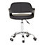 Maison by Premier Black PU Home Office Chair with Curved Back