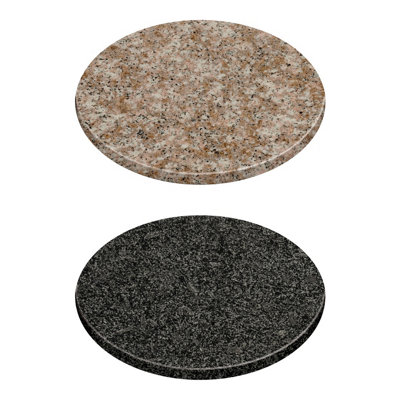 Maison by Premier Black Speckled Granite Round Chopping Board