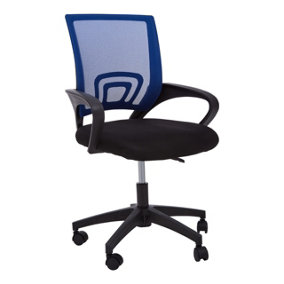 Maison by Premier Blue Home Office Chair with Black Arms