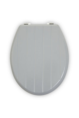 Maison by Premier Brooks Grey Panel Effect Toilet Seat