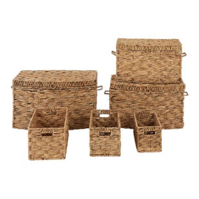 Maison by Premier Brown Washed Storage Baskets Set of 6