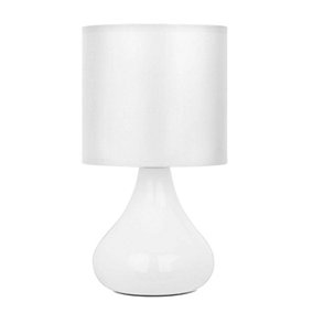 Maison by Premier Bulbus White Ceramic Large Table Lamp