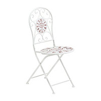 Maison by Premier Cafe Cassis Cream Powder Coated Metal Chair