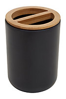 Maison by Premier Canyon Black Toothbrush Holder