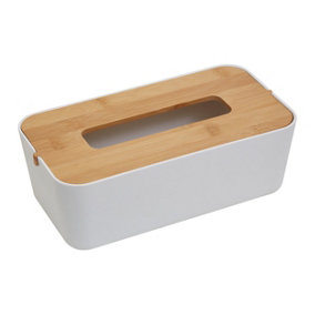 Maison by Premier Canyon White Tissue Box