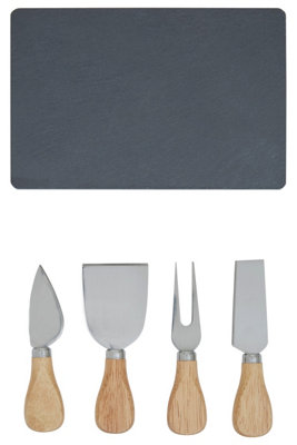 Maison by Premier Carter 4Pc Cheese cutter With Slate Tray