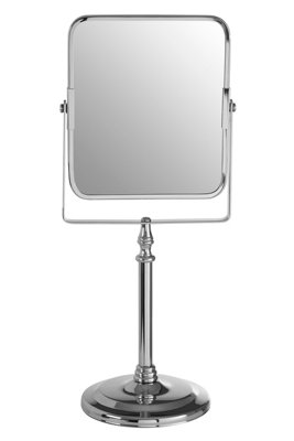 Maison by Premier Cassini Chrome Iron Square Table Mirror