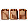Maison by Premier Chai Set of 3 Copper Finish Storage Canisters