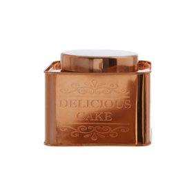 Maison by Premier Chai Square Copper Finish Cake Canister