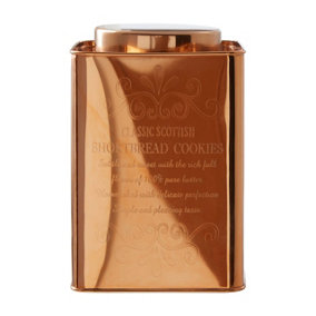 Maison by Premier Chai Square Copper Finish Cookies Canister
