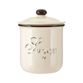 Maison by Premier Chiltern Brown Rim Small Sugar Canister - Single Canister