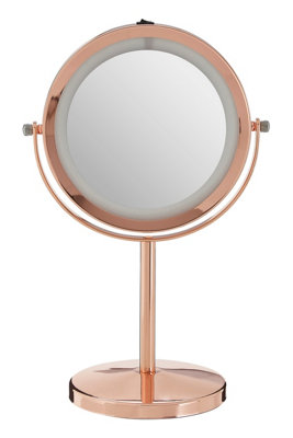 Maison by Premier Clara Rose Gold Led Mirror