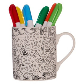 Maison by Premier Colour Your Life Outside The Lines Mug