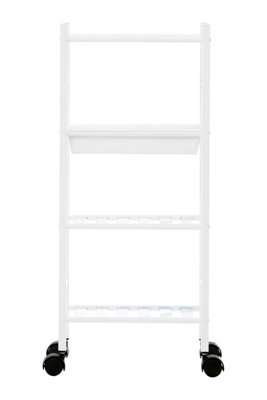 Maison by Premier Dara 4 Tier White Trolley with Basket