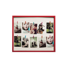 Maison by Premier Deep Red 10 Peg Washing Line Photo Frame