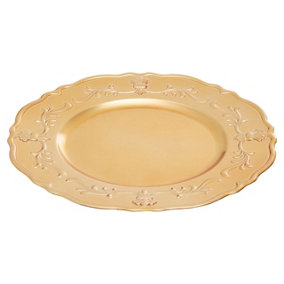 Maison by Premier Dia Gold Finish Baroque Charger Plate