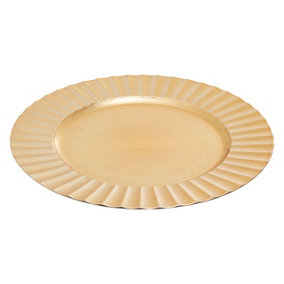 Maison by Premier Dia Gold Finish Wave Charger Plate