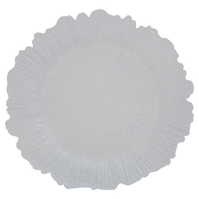 Maison by Premier Dia White Finish Reef Charger Plate