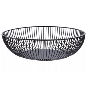 Maison by Premier Emery Fruit Bowl With Matte Black Frame