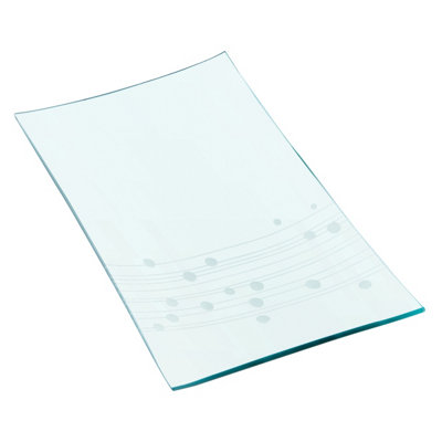 Maison by Premier Etched Line Dot Large Glass Plate