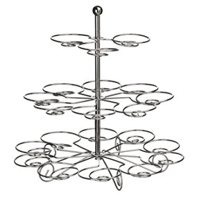 Maison by Premier Faye Chrome 3 Tier Cake Stand