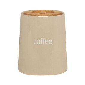 Maison by Premier Fletcher Beige Ceramic Coffee Canister - Single Canister