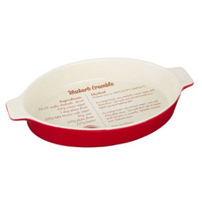 Maison by Premier From Scratch Red Stoneware Oval Baking Dish