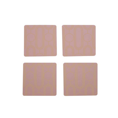 Maison by Premier Frosted Deco Set Of 4 Pink Coasters