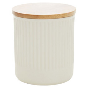 Maison by Premier Geome Cream Storage Canister - 550ml - Single Canister