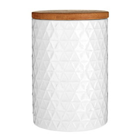Maison by Premier Geome Dolomite and White Tri Canister - Single Canister