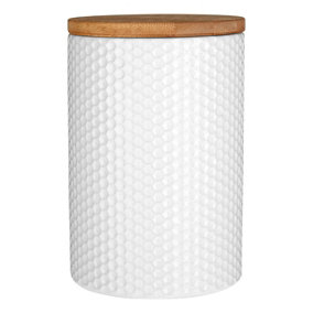 Maison by Premier Geome Hex White Canister - Single Canister
