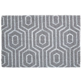 Maison by Premier Grey Coir Geo Doormat
