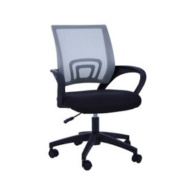Maison by Premier Grey Home Office Chair with Black Arms