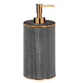 Maison by Premier Grey Marble And Gold Finish Lotion Dispenser