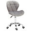 Maison by Premier Grey Velvet Quilted Home Office Chair