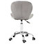 Maison by Premier Grey Velvet Quilted Home Office Chair