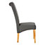 Maison by Premier Hertford Grey Leather Effect Chair
