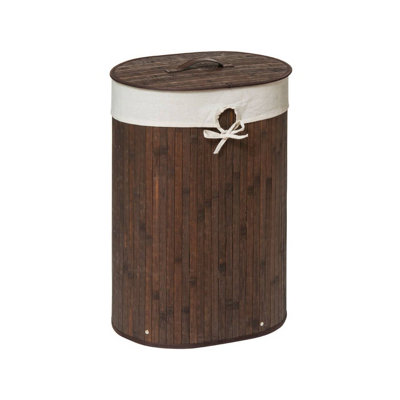 Maison by Premier Kankyo Dark Brown Oval Laundry Hamper