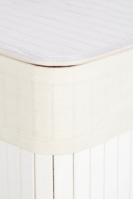 Maison by Premier Kankyo White Bamboo Laundry Hamper