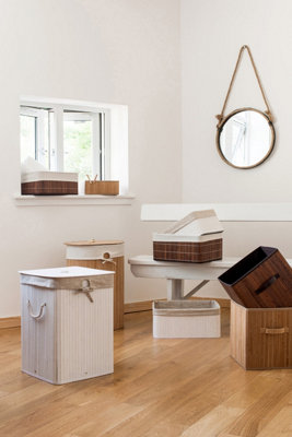 Maison by Premier Kankyo White Square Laundry Hamper