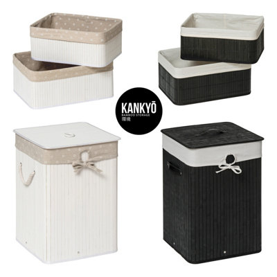 Maison by Premier Kankyo White Square Laundry Hamper