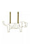 Maison by Premier Kirby Gold Finish Sausage Dog Hanger