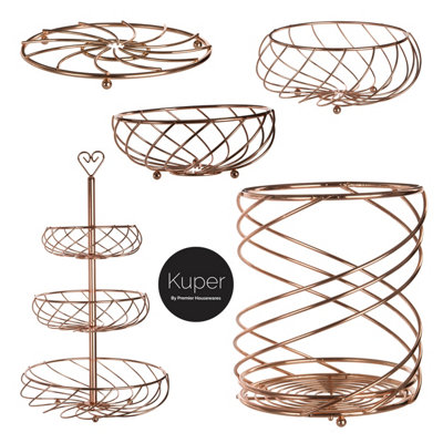 Premier Housewares portaoggetti, Rose Gold, 16 x 22 x 73 cm