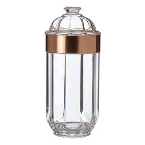 Maison by Premier Large Rose Gold Acrylic Canister - Single Canister
