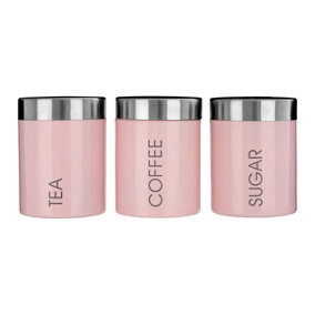 Maison by Premier Liberty Light Pink Enamel Canisters