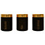Maison by Premier Liberty Set of 3 Black / Gold Canisters