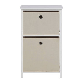 Maison by Premier Lindo 2 Natural Fabric Drawers Cabinet