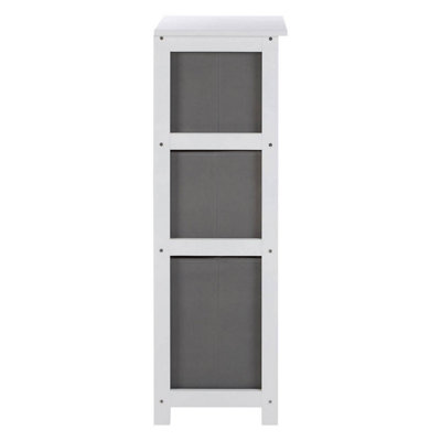 Maison by Premier Lindo 3 Grey Fabric Drawers Cabinet