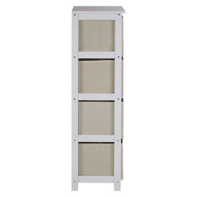 Maison by Premier Lindo 4 Natural Fabric Drawers Cabinet