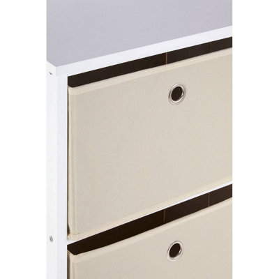 Maison by Premier Lindo 4 Natural Fabric Drawers Cabinet